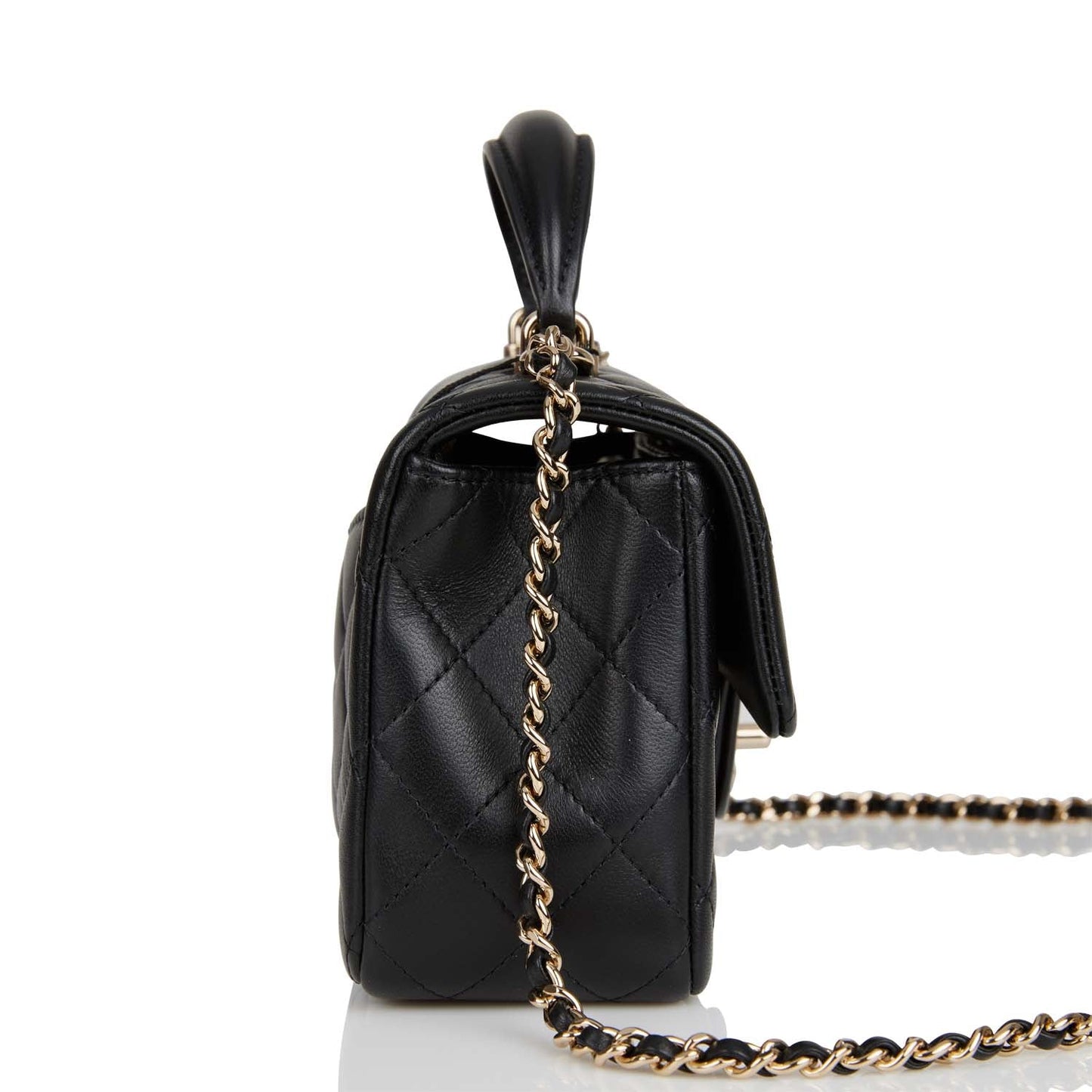 Chanel Lambskin Black Shoulder Bag Style 12