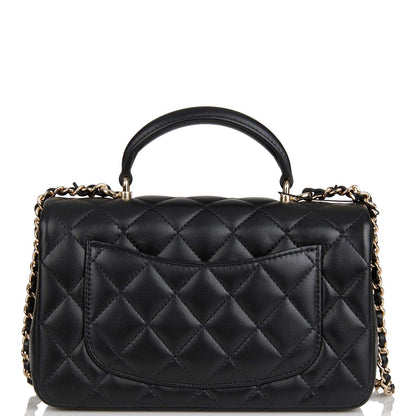 Chanel Lambskin Black Shoulder Bag Style 12