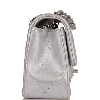 Chanel Lambskin Silver Shoulder Bag