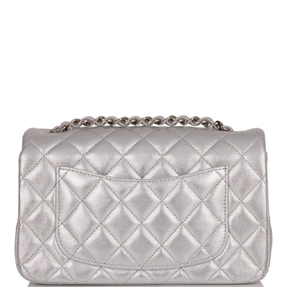 Chanel Lambskin Silver Shoulder Bag