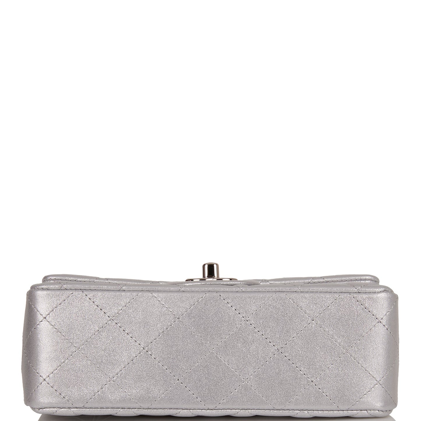 Chanel Lambskin Silver Shoulder Bag