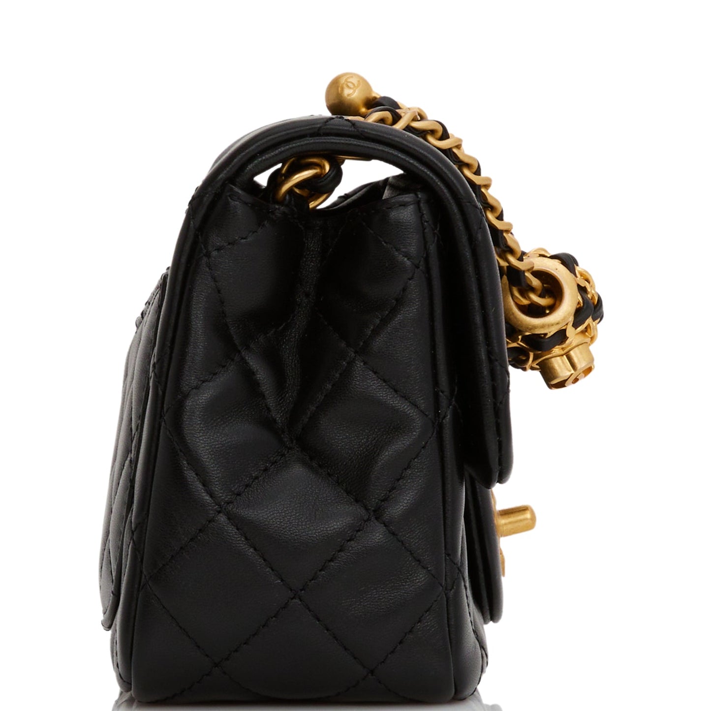 Chanel Lambskin Black Shoulder Bag Style 10