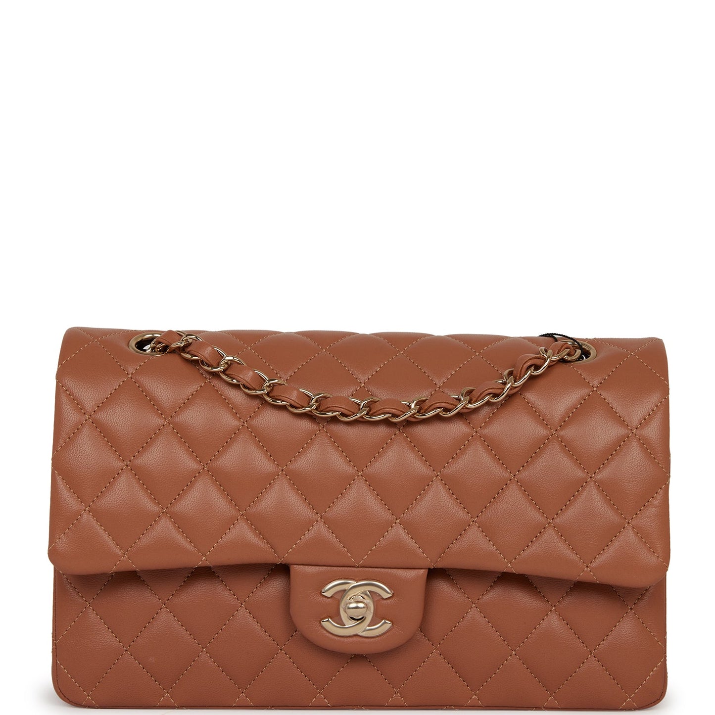 Chanel Pst Lambskin Brown Tote Bag Lambskin