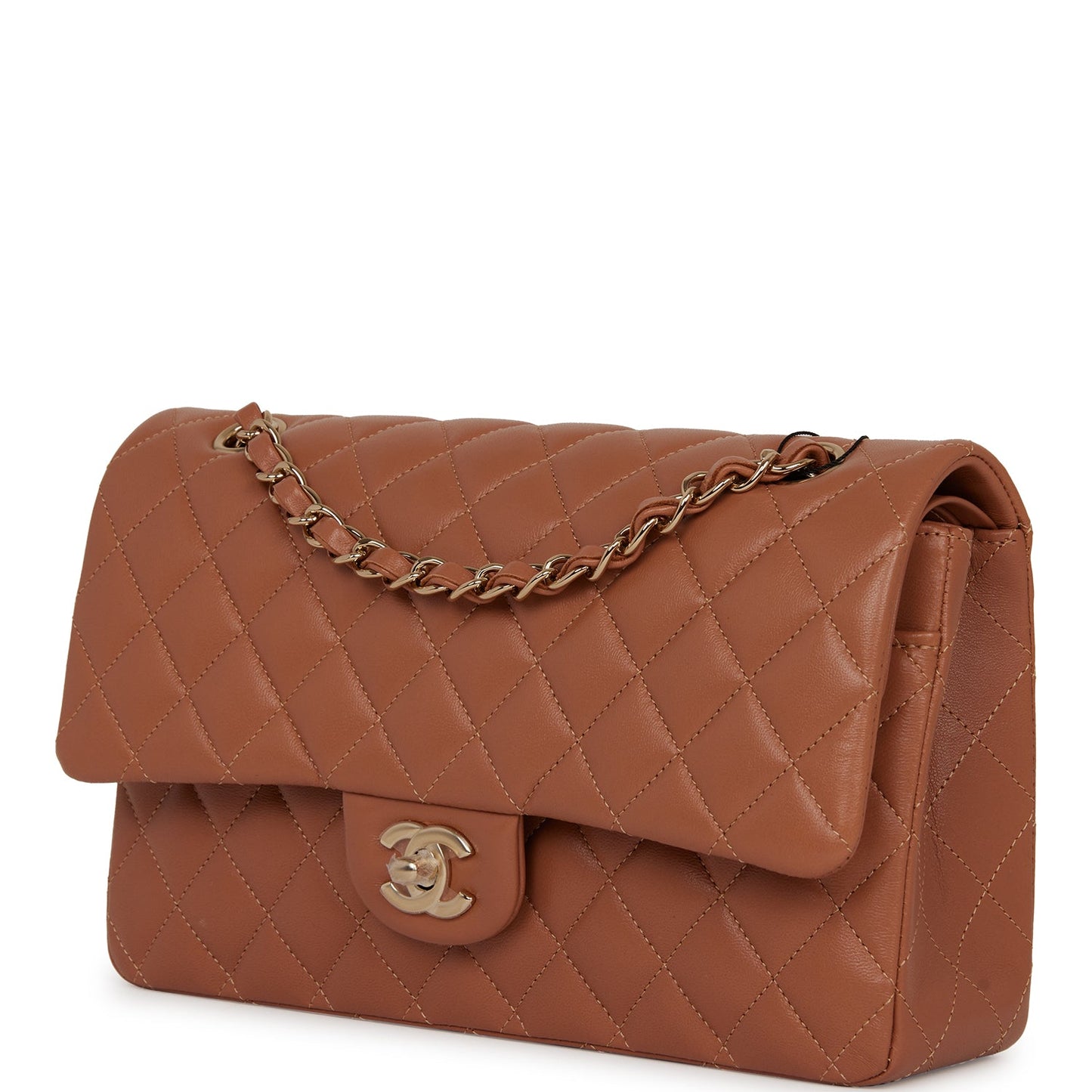 Chanel Pst Lambskin Brown Tote Bag Lambskin