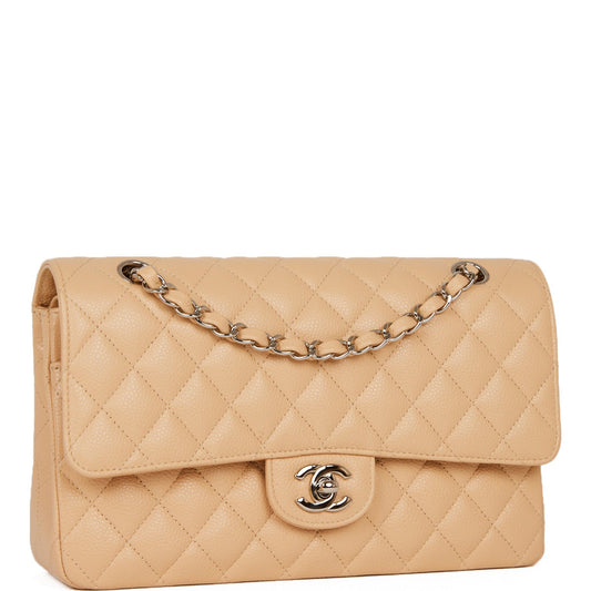 Chanel Pst Caviar Silver Tote Bag
