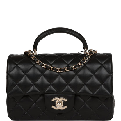 Chanel Mini Flap Lambskin Black Shoulder Bag Lambskin