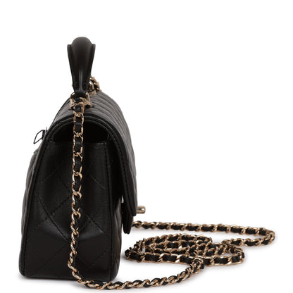 Chanel Mini Flap Lambskin Black Shoulder Bag Lambskin