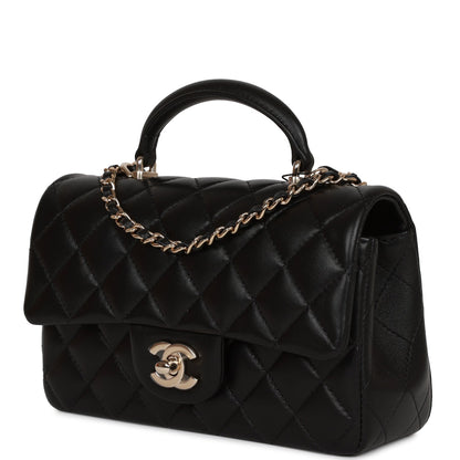 Chanel Mini Flap Lambskin Black Shoulder Bag Lambskin