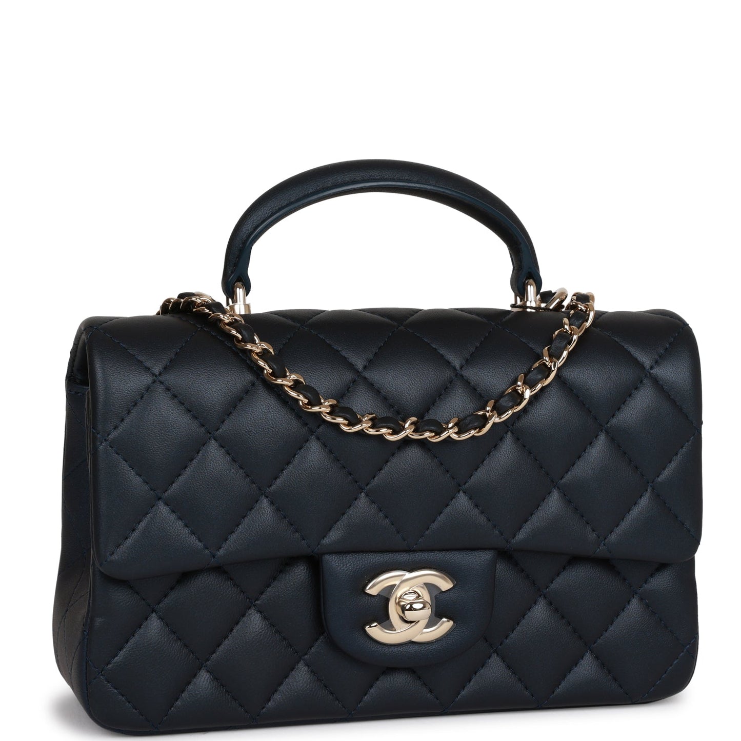 Chanel Mini Flap Lambskin Gold Shoulder Bag Style 3