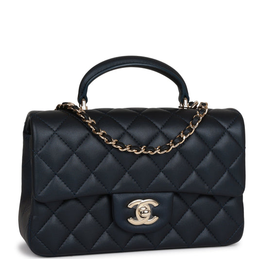 Chanel Mini Flap Lambskin Gold Shoulder Bag Style 3