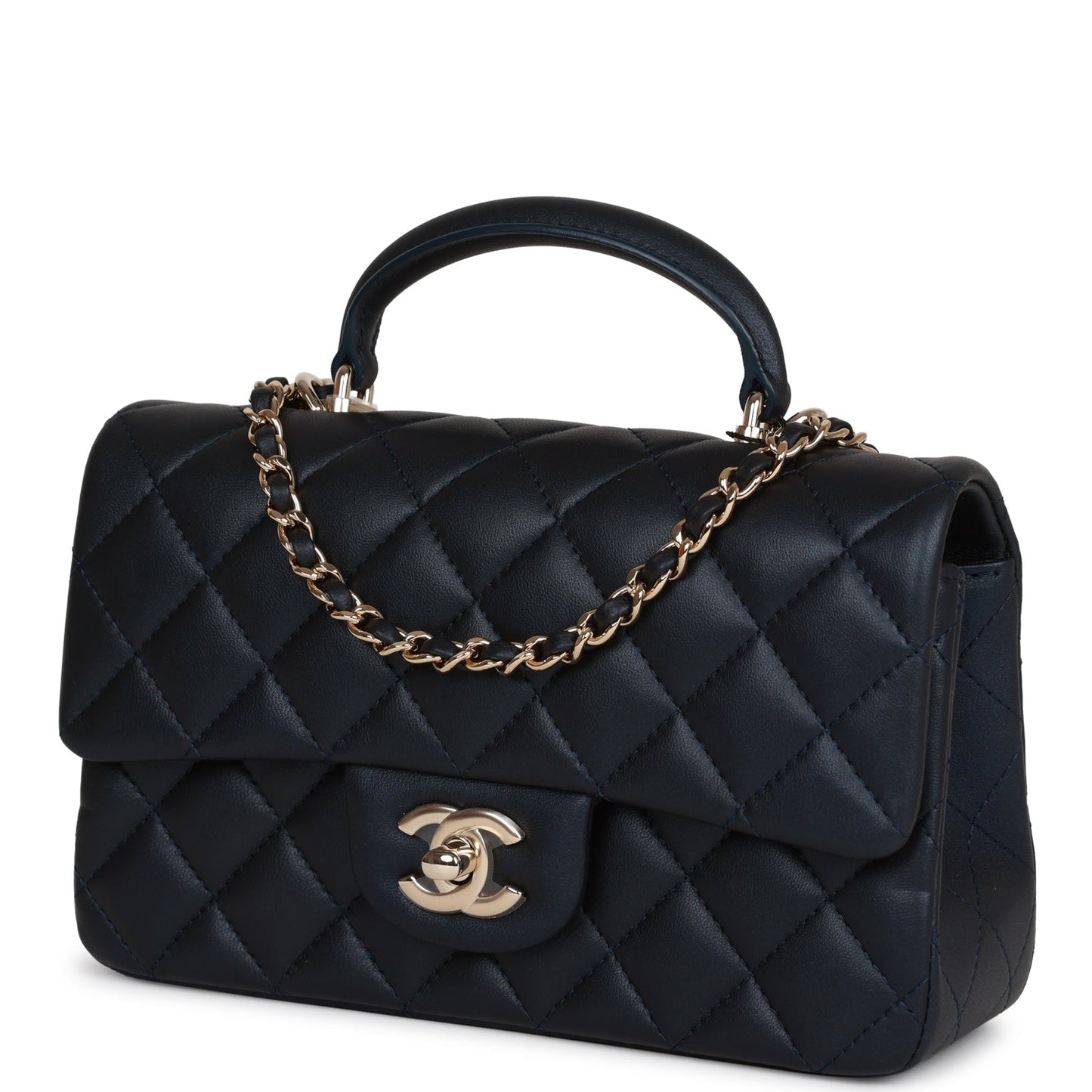 Chanel Mini Flap Lambskin Gold Shoulder Bag Style 3