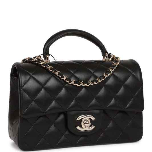 Chanel Mini Flap Lambskin Black Shoulder Bag