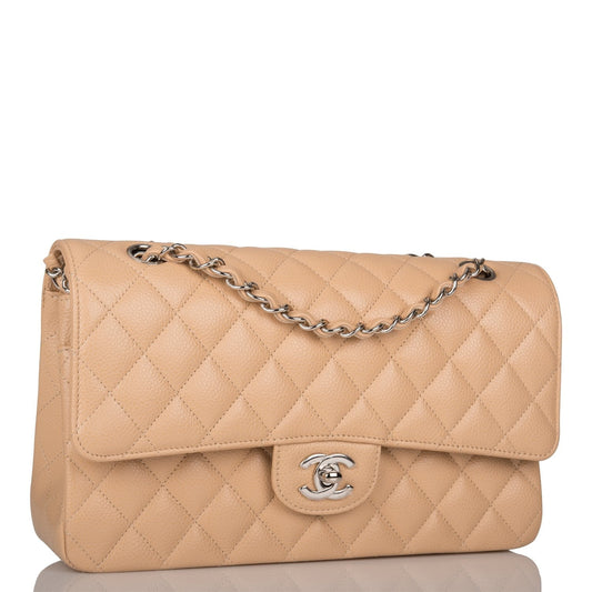 Chanel Pst Caviar Silver Tote Bag Caviar