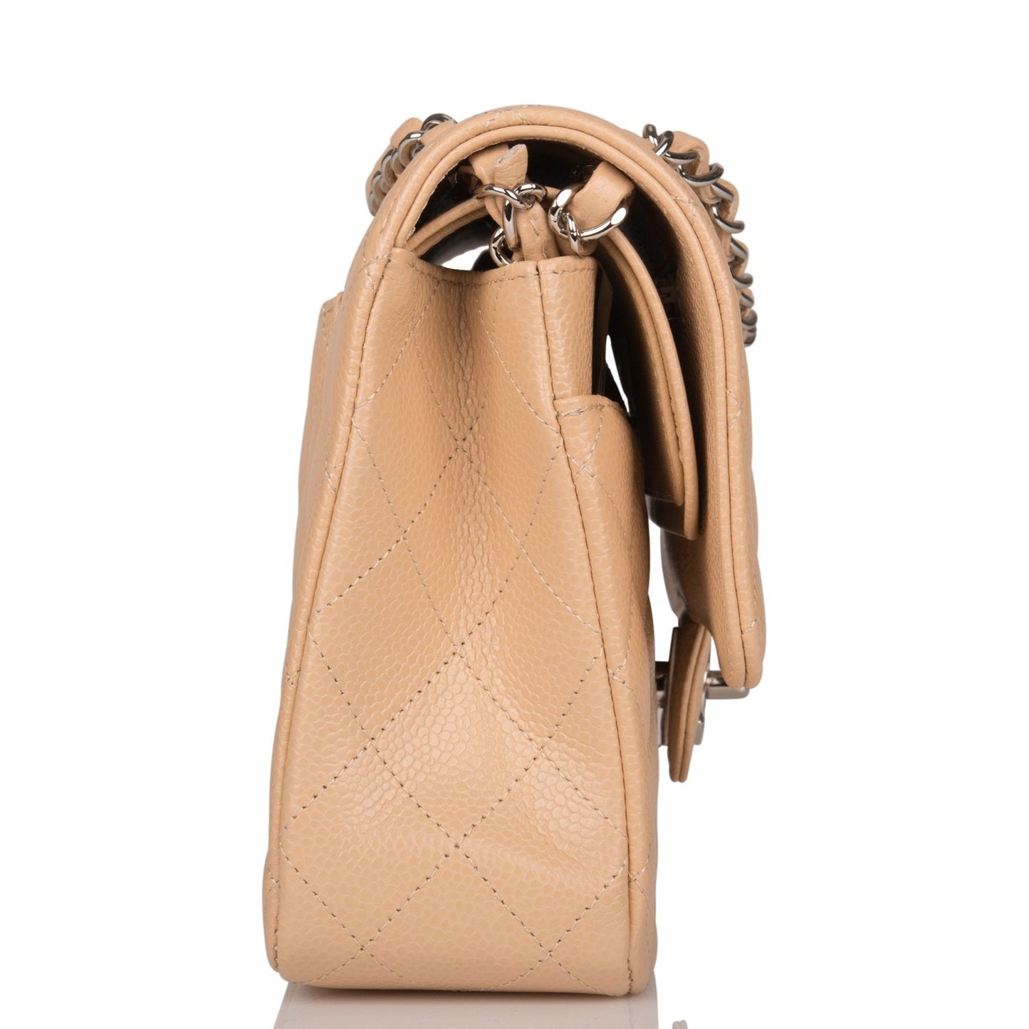 Chanel Pst Caviar Silver Tote Bag Caviar