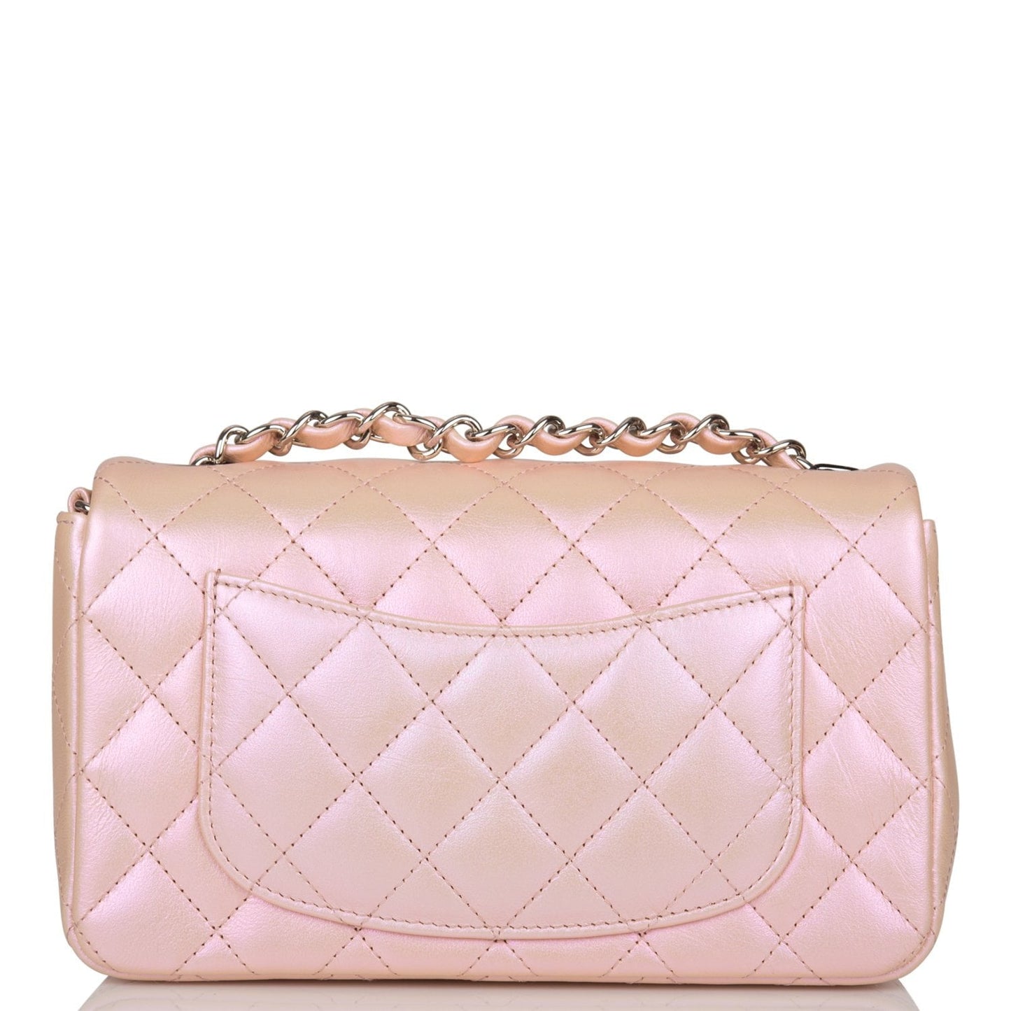 Chanel Lambskin Silver Shoulder Bag Style 3