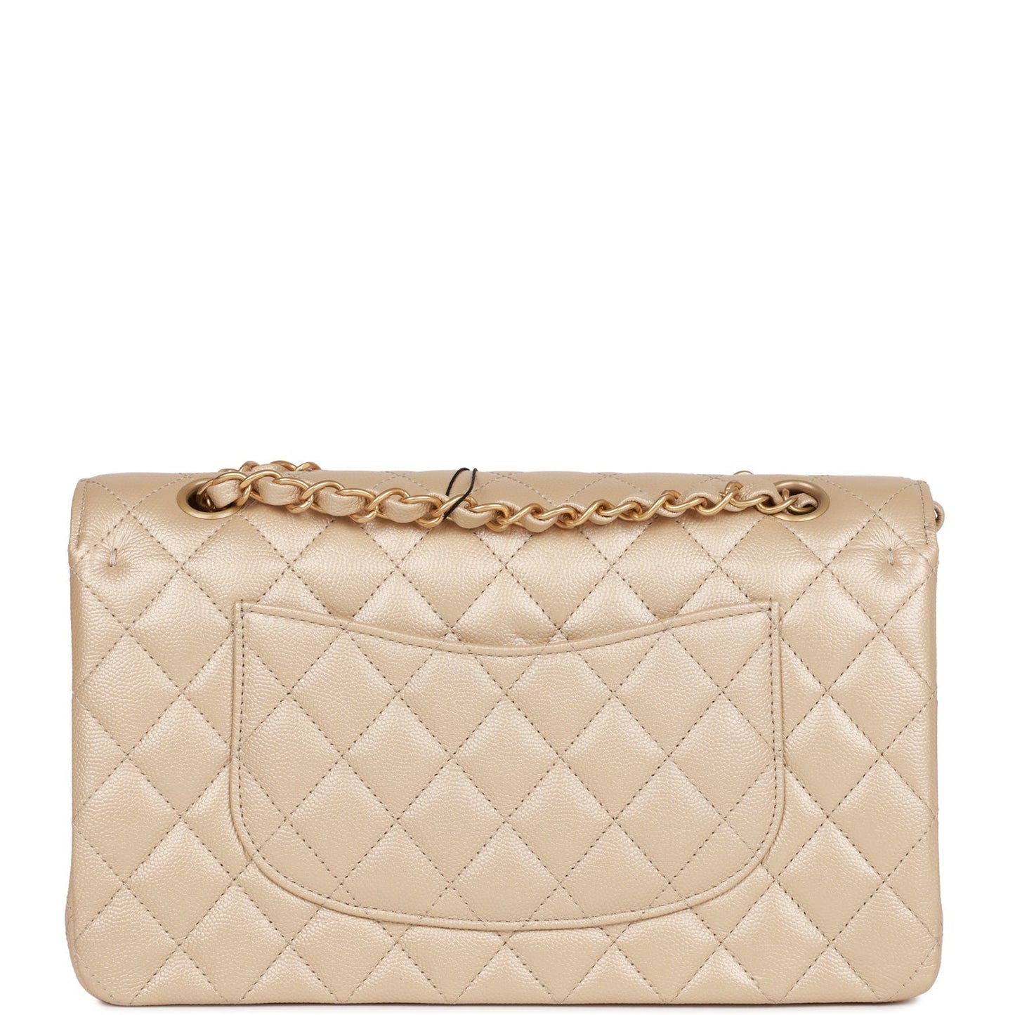 Chanel Medium Classic Double Flap Bag Gold Iridescent Caviar Antique Gold Hardware