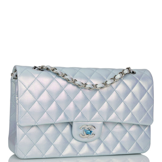 Chanel Pst Lambskin Silver Tote Bag Lambskin