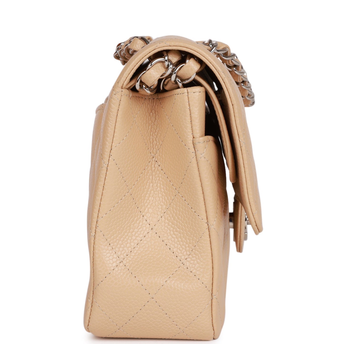 Chanel Pst Lambskin Silver Tote Bag