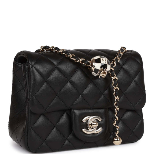 Chanel Lambskin Black Shoulder Bag Style 6
