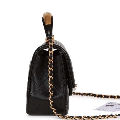 Chanel Lambskin Black Shoulder Bag Style 2