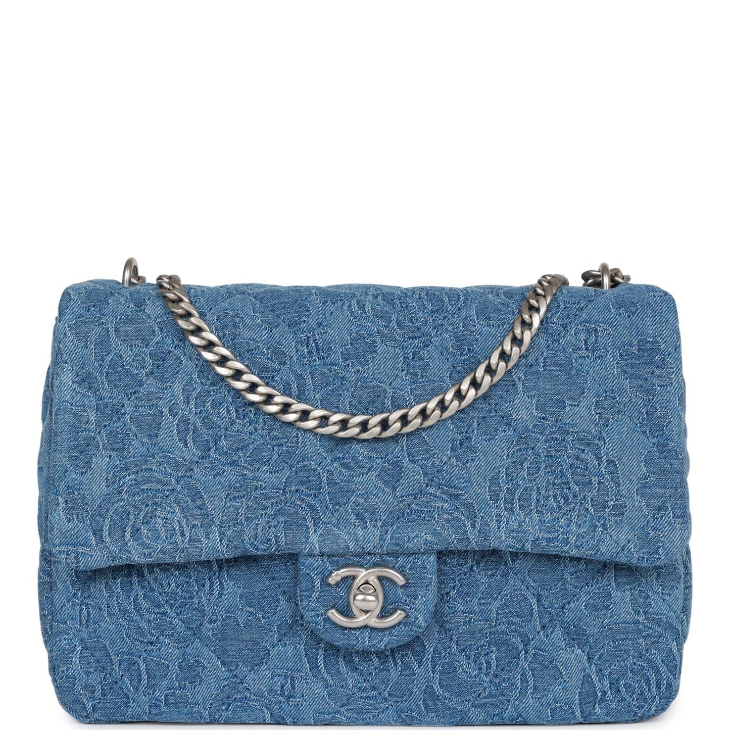 Chanel Caviar Silver Shoulder Bag Caviar