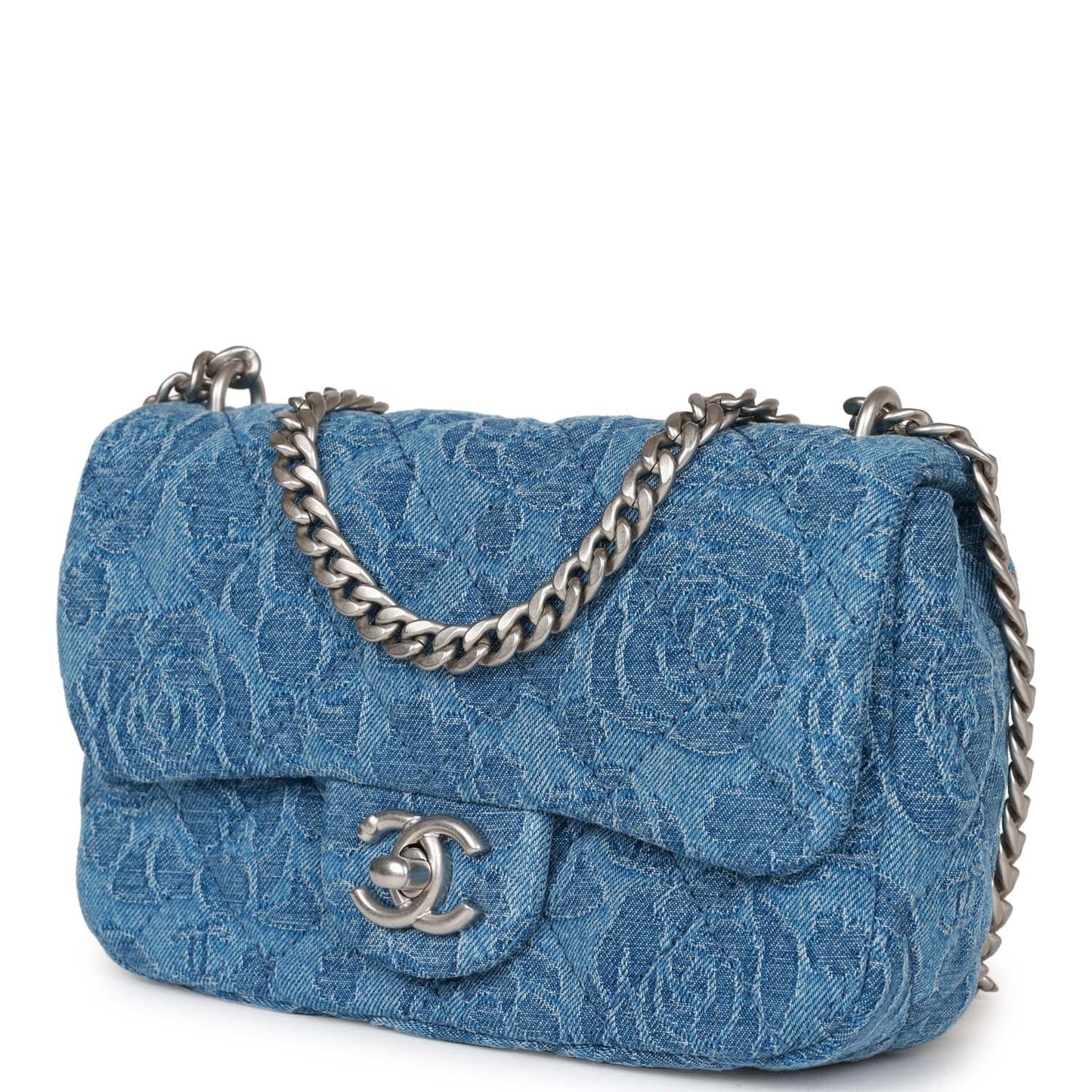 Chanel Caviar Silver Shoulder Bag