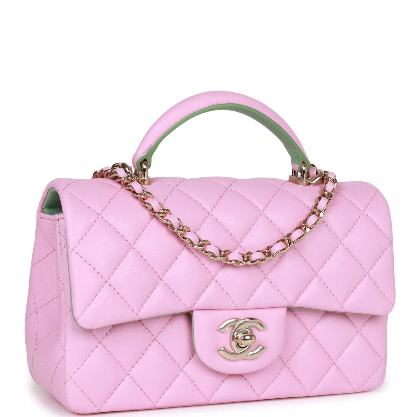 Chanel Mini Flap Lambskin Gold Shoulder Bag