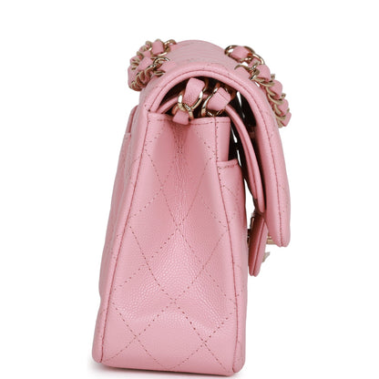 Chanel bag Small Classic Double Flap Bag Pink Caviar Light Gold Hardware