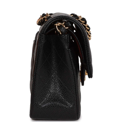 Chanel bag Small Classic Double Flap Black Caviar Gold Hardware