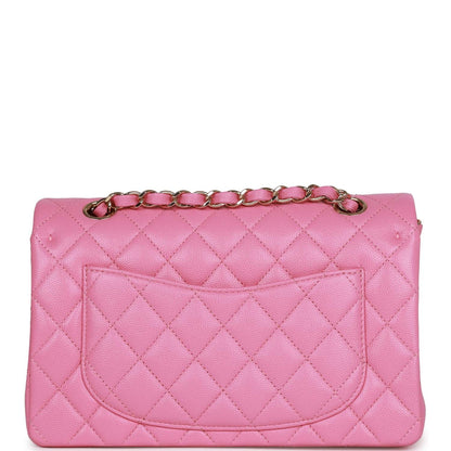 Chanel Small Classic Double Flap Bag Pink Caviar Light Gold Hardware