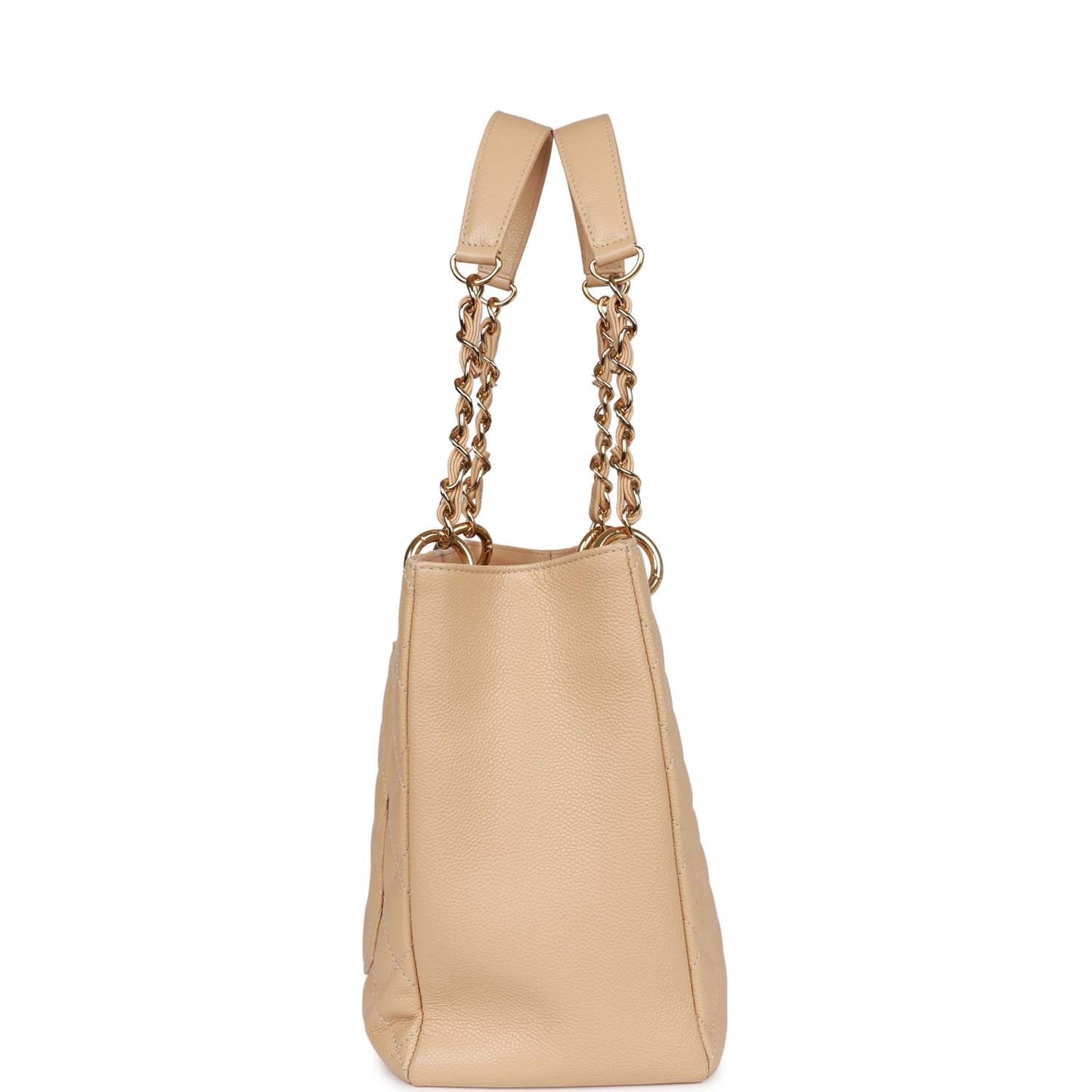 Chanel Grand Shopping Tote Gst Beige Caviar Gold Hardware