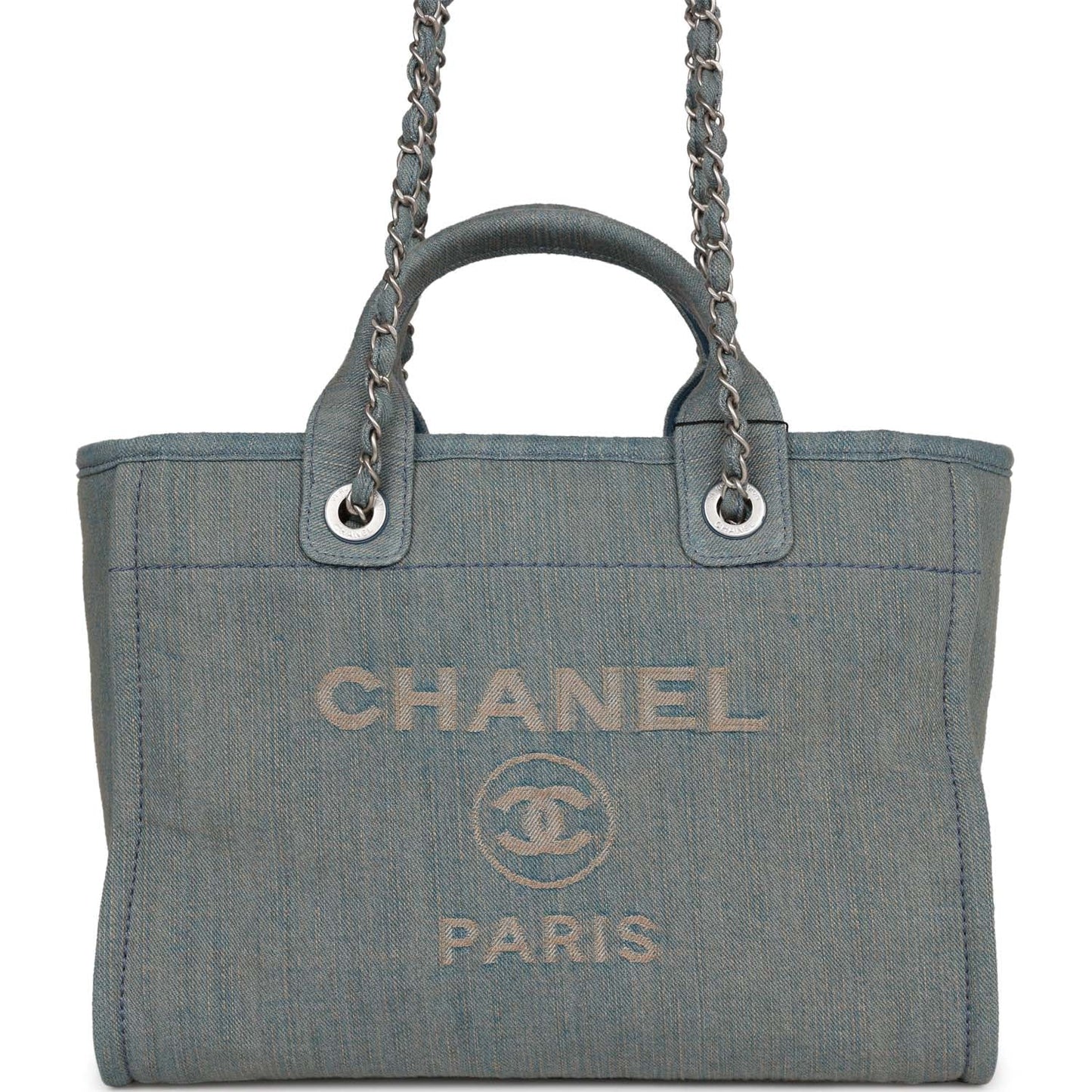 Chanel Deauville Leather Gold Tote Bag