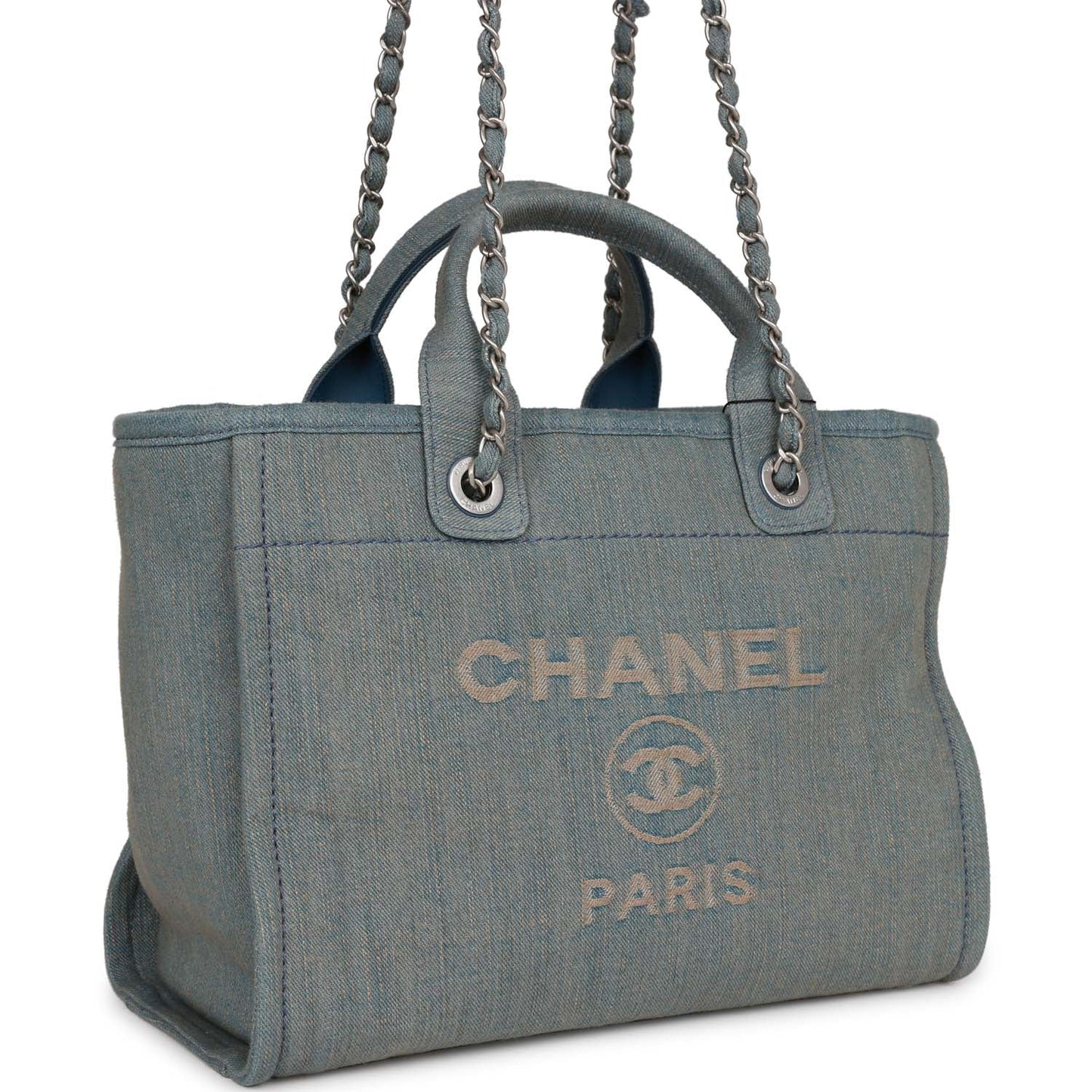 Chanel Deauville Leather Gold Tote Bag