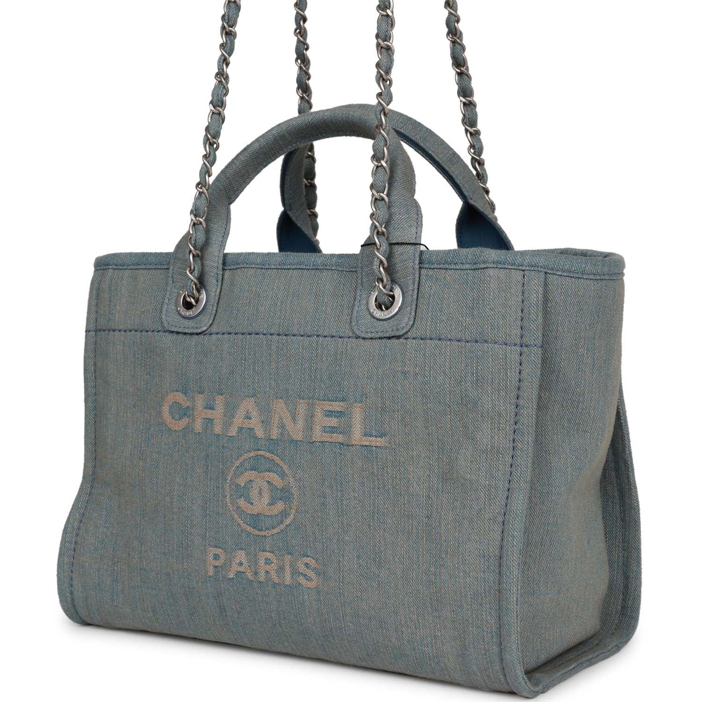 Chanel Deauville Leather Gold Tote Bag
