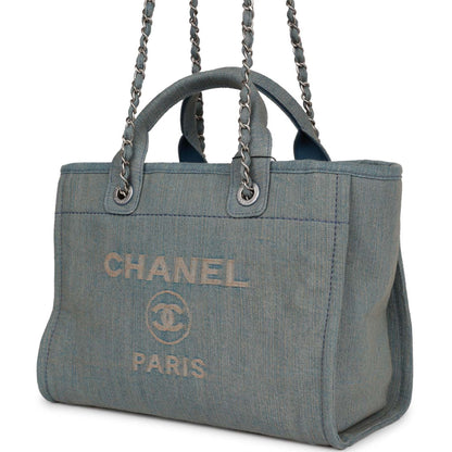 Chanel Deauville Leather Gold Tote Bag