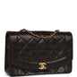 Chanel Medium Diana Flap Bag Black Quilted Lambskin Gold Hardware