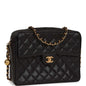 Chanel Camera Bag Black Caviar Gold Hardware
