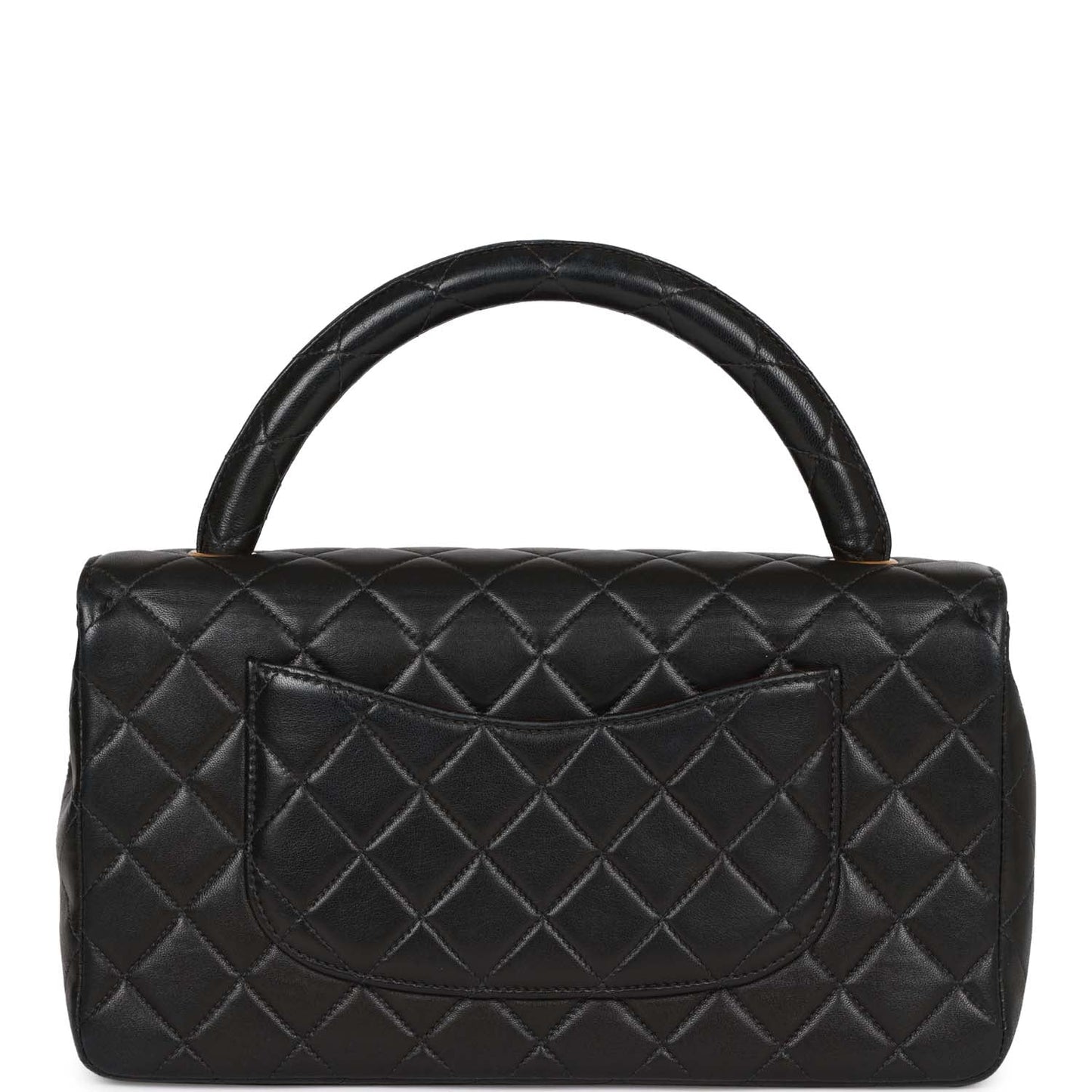 Chanel Kelly Parent Flap Bag Black Lambskin Gold Hardware