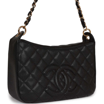 Chanel Timeless Cc Shoulder Bag Black Caviar Gold Hardware