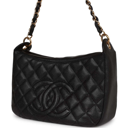 Chanel Timeless Cc Shoulder Bag Black Caviar Gold Hardware