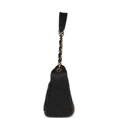 Chanel Timeless Cc Shoulder Bag Black Caviar Gold Hardware