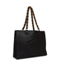 Chanel Cc Chain Shopping Tote Bag Black Lambskin Gold Hardware