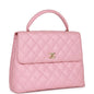 Chanel Kelly Handle Flap Bag Pink Caviar Gold Hardware
