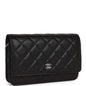 Chanel Wallet On Chain WOC Black Caviar Silver Hardware