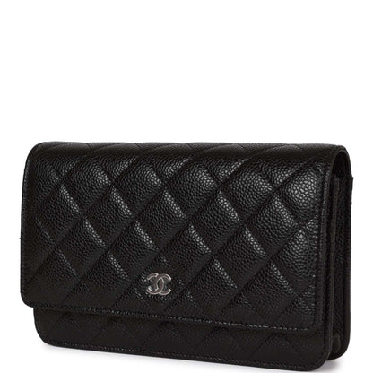 Chanel Wallet On Chain WOC Black Caviar Silver Hardware