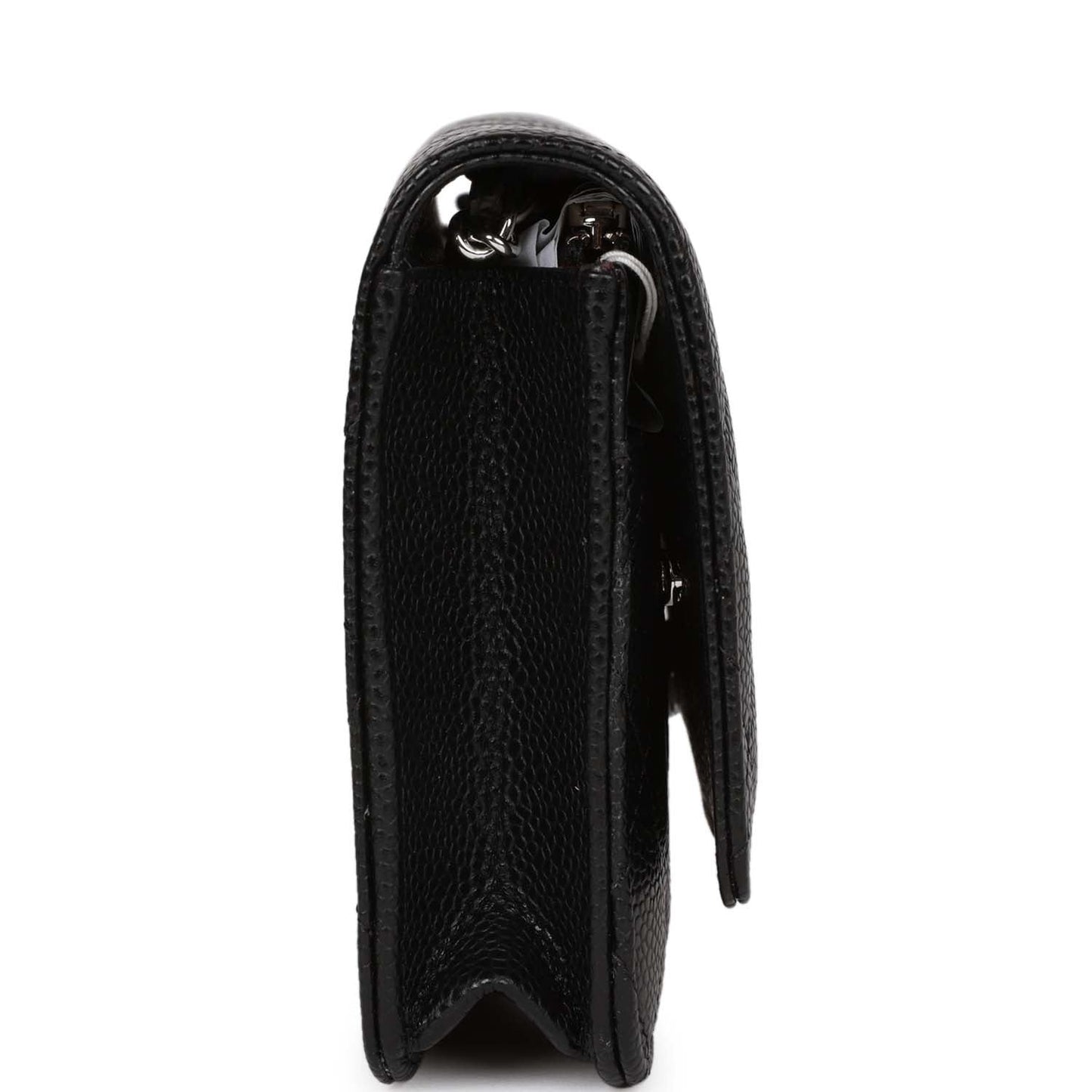 Chanel Wallet On Chain WOC Black Caviar Silver Hardware