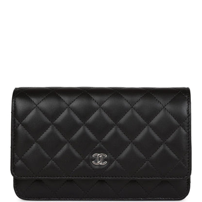 Chanel Wallet On Chain WOC Black Calfskin Silver Hardware