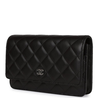 Chanel Wallet On Chain WOC Black Calfskin Silver Hardware