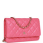 Chanel Wallet On Chain WOC Pink Caviar Light Gold Hardware