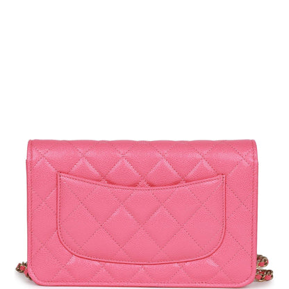 Chanel Wallet On Chain WOC Pink Caviar Light Gold Hardware